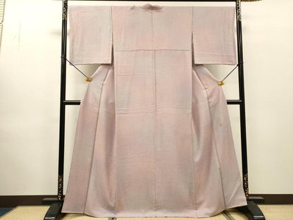 平和屋着物▼本草木染作家　瑞寶　小紋　霞文　暈し染　正絹　逸品　DABJ7049fe