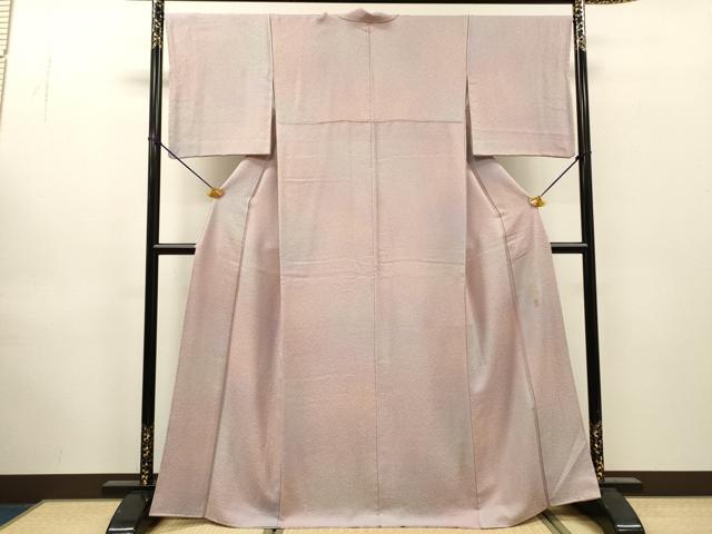 平和屋着物▼本草木染作家　瑞寶　小紋　霞文　暈し染　正絹　逸品　DABJ7049fe