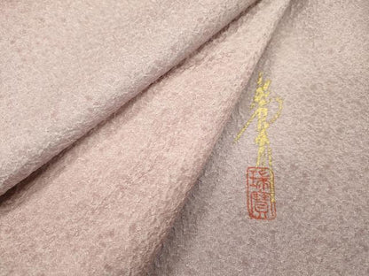 平和屋着物▼本草木染作家　瑞寶　小紋　霞文　暈し染　正絹　逸品　DABJ7049fe