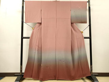 平和屋着物▼中国三大刺繍　スワトウ刺繍　汕頭刺繍　総刺繍　訪問着　檜扇楽器花文　暈し染　正絹　逸品　DABJ7054fe