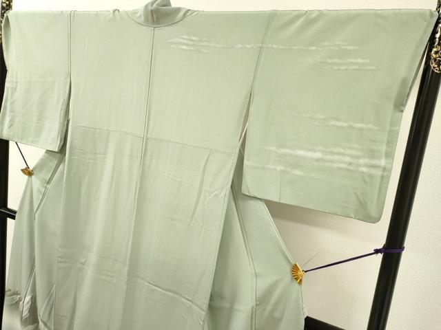 平和屋着物▼日本画家　水嶋征夫　訪問着　遠山風景文　暈し染　さが美扱い　正絹　逸品　DABJ7058fe