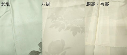 平和屋着物▼訪問着　手描き　枝花　正絹　逸品　DABJ7060fe