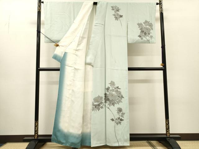 平和屋着物▼訪問着　手描き　枝花　正絹　逸品　DABJ7060fe