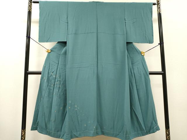 平和屋着物▼色留訪問着　総刺繍　吉祥花丸文　金糸　正絹　逸品　未使用　DABJ7069fe