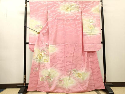 平和屋着物▼豪華振袖　枝花　暈し染　金銀糸　正絹　逸品　DABJ7070fe