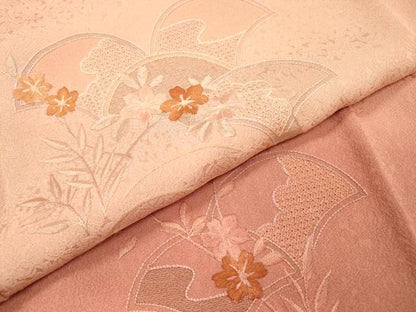 平和屋着物▼中国三大刺繍　スワトウ刺繍　汕頭刺繍　総刺繍　訪問着　青海波草花　暈し染　正絹　逸品　DABJ7076fe