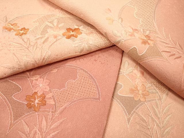 平和屋着物▼中国三大刺繍　スワトウ刺繍　汕頭刺繍　総刺繍　訪問着　青海波草花　暈し染　正絹　逸品　DABJ7076fe