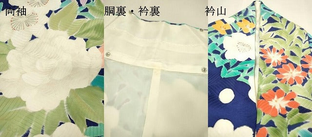平和屋着物●豪華振袖　手描き　草花　正絹　逸品　DABJ7084fe