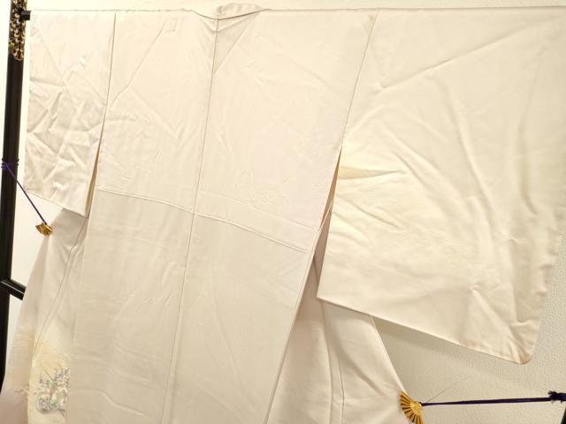 平和屋着物▼訪問着　総刺繍　花車文　暈し染　正絹　逸品　DABJ7090fe