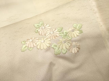 平和屋着物▼訪問着　総刺繍　花車文　暈し染　正絹　逸品　DABJ7090fe