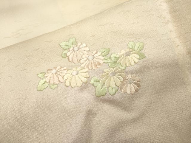 平和屋着物▼訪問着　総刺繍　花車文　暈し染　正絹　逸品　DABJ7090fe
