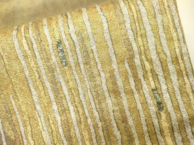 平和屋着物▼太鼓柄袋帯　螺鈿箔　抽象文様　金銀糸　正絹　逸品　DABJ7097fe