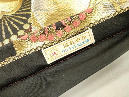 平和屋着物▼六通柄袋帯　舞桜　金銀糸　正絹　逸品　DABJ7232fe