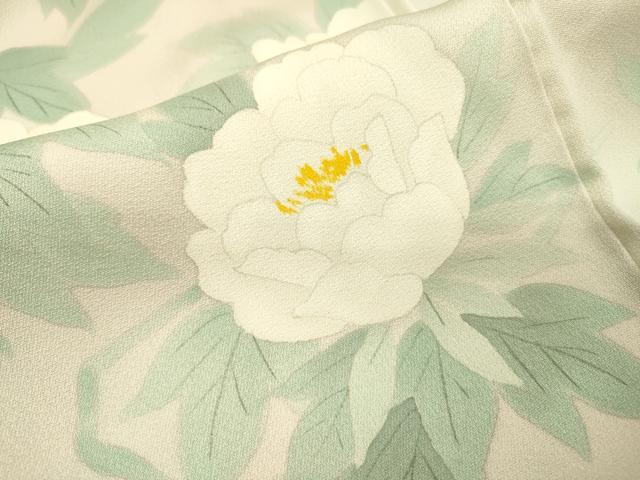 平和屋着物▼訪問着　手描き　枝花文　正絹　逸品　DABJ7311fe