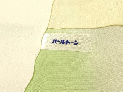 平和屋着物▼上質な小紋　地紋起こし　南天唐草文　暈し染　正絹　逸品　DABJ7313fe