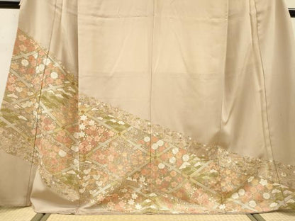 平和屋着物●中国三大刺繍　スワトウ刺繍　汕頭刺繍　相良刺繍　総刺繍　色留袖　宝尽くし天井花文　金糸　正絹　逸品　DABJ7318fe