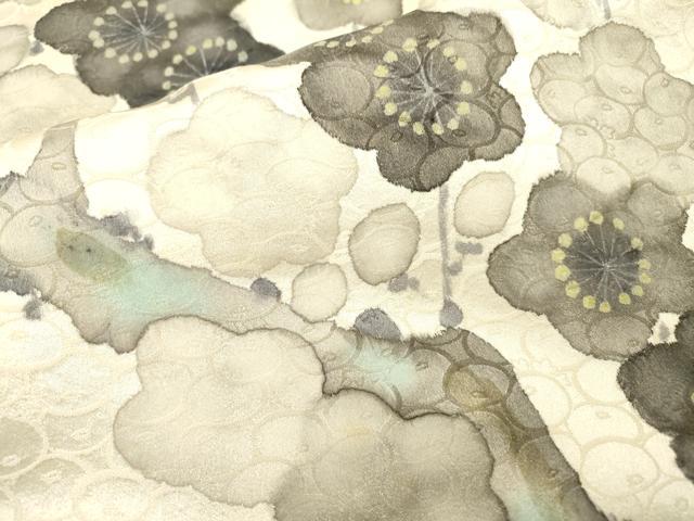 平和屋着物▼訪問着　手描き　枝梅　金彩　正絹　逸品　DABJ7326fe