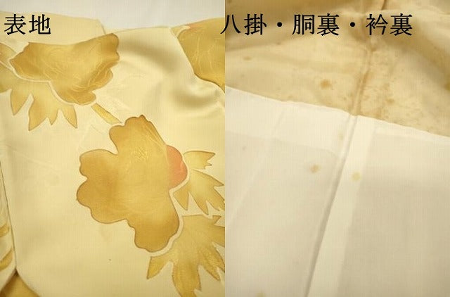 平和屋着物▼上質な小紋　地紋起こし　草花　正絹　逸品　DABJ7330fe