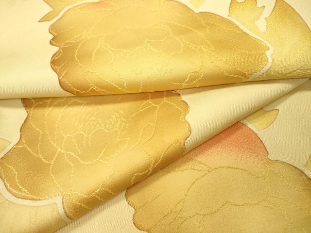 平和屋着物▼上質な小紋　地紋起こし　草花　正絹　逸品　DABJ7330fe