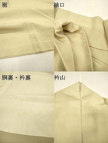 平和屋着物▼上質な色無地　砂色　正絹　逸品　DABJ7331fe