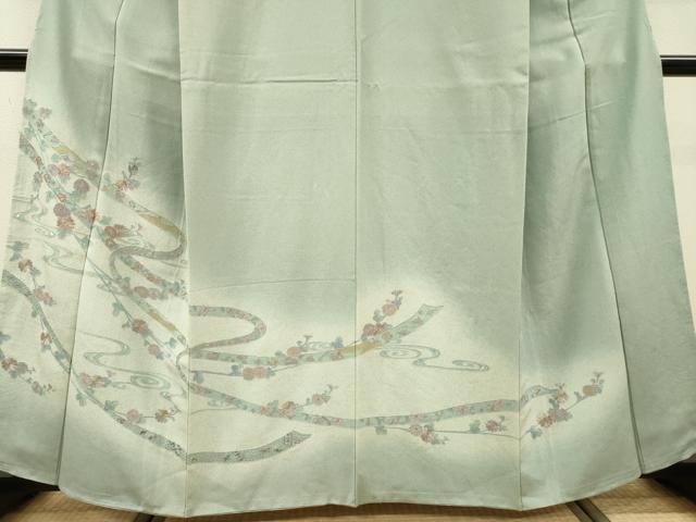 平和屋着物▼中国三大刺繍　スワトウ刺繍　汕頭刺繍　総刺繍　訪問着　鬘帯花文　暈し染　正絹　逸品　未使用　DABJ7332fe
