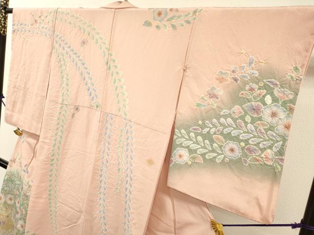 平和屋着物▼訪問着　辻が花　暈し染　金彩　正絹　逸品　DABJ7333fe