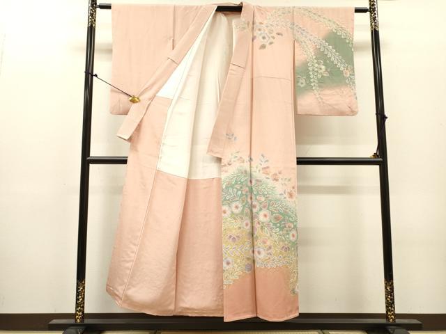 平和屋着物▼訪問着　辻が花　暈し染　金彩　正絹　逸品　DABJ7333fe