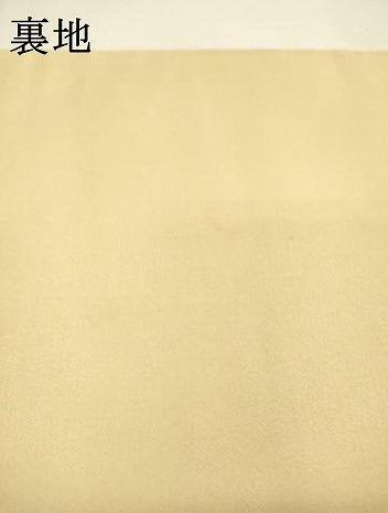 平和屋着物▼六通柄袋帯　紹巴　格子取鳳凰文　金糸　正絹　逸品　DABJ7386fe