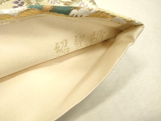 平和屋着物▼六通柄袋帯　紹巴織　琳派　日本の美　金糸　正絹　逸品　DABJ7388fe