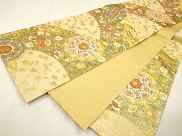 平和屋本店▼六通柄袋帯　新攘錦　本金箔二重　正絹　逸品　DABJ7435fe