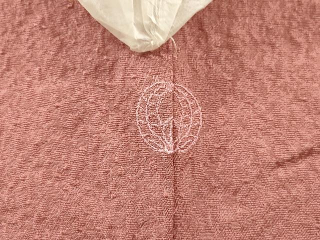 平和屋着物▼中国三大刺繍　スワトウ刺繍　汕頭刺繍　総刺繍　無地絵羽訪問着　洋花文　退紅色　正絹　逸品　未使用　DABJ7441fe