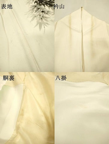 平和屋着物▼訪問着　手描き　枝葉文　金彩　正絹　逸品　DABJ7456fe