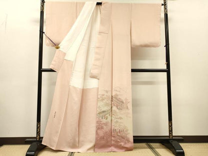 平和屋着物▼中国三大刺繍　スワトウ刺繍　汕頭刺繍　総刺繍　色留袖　室町絵巻　暈し染　金糸　正絹　逸品　DABJ7461fe
