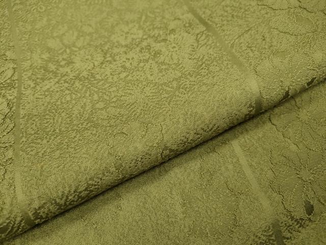 平和屋着物▼上質な色無地　辻が花地紋　青丹色　正絹　逸品　DABJ7469fe