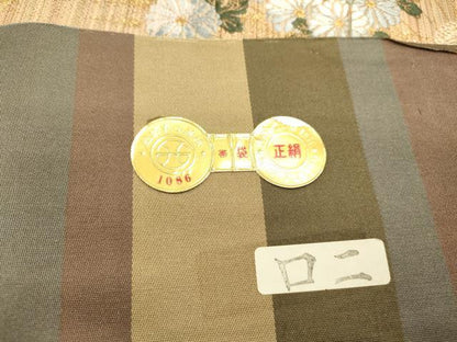 平和屋本店▼西陣　三上織物謹製　両面　六通柄袋帯　唐織　秀宝絵巻　本金箔　証紙付き　正絹　逸品　DABJ7487fe