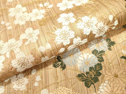 平和屋本店▼西陣　三上織物謹製　両面　六通柄袋帯　唐織　秀宝絵巻　本金箔　証紙付き　正絹　逸品　DABJ7487fe