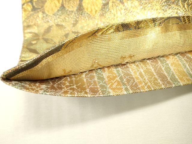 平和屋本店▼両面　六通柄袋帯　鳳凰桐花文　本金箔　正絹　逸品　DABJ7500fe