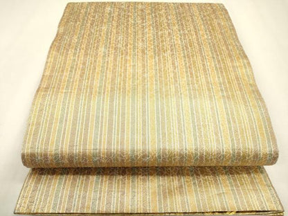 平和屋本店▼両面　六通柄袋帯　鳳凰桐花文　本金箔　正絹　逸品　DABJ7500fe