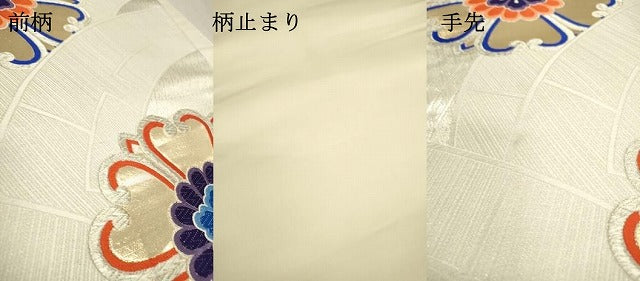 平和屋本店▼六通柄袋帯　唐織　九百錦　舞花　本金箔　正絹　逸品　DABJ7501fe