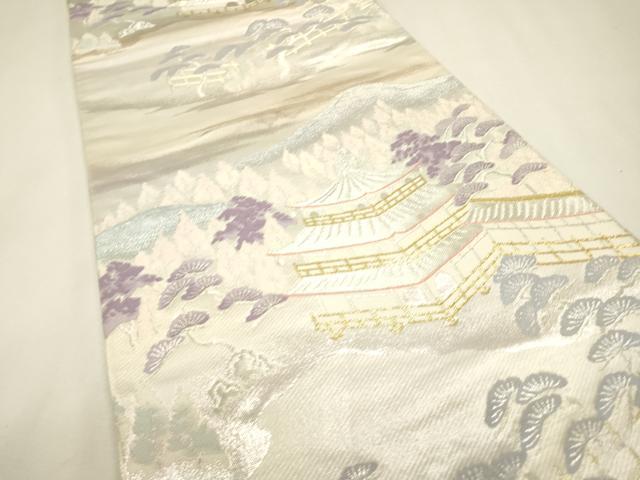 平和屋本店▼六通柄袋帯　金閣寺　本金二重箔　正絹　逸品　DABJ7516fe