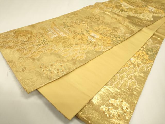 平和屋本店▼六通柄袋帯　洛中洛外　高雄　本金箔　正絹　逸品　DABJ7518fe
