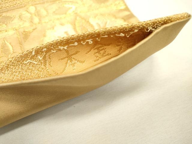 平和屋本店▼六通柄袋帯　こうけつ織　更紗花唐草文　本金箔　正絹　逸品　DABJ7552fe