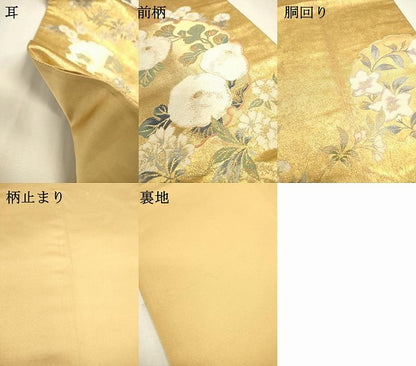 平和屋着物▼六通柄袋帯　琳派佳撰集　金糸　引箔　正絹　逸品　DABJ7592fe