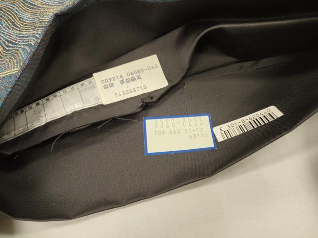 平和屋着物▼西陣　橋本テル織物謹製　六通柄袋帯　流水文　金銀糸　証紙付き　正絹　逸品　未使用　DABJ7601fe