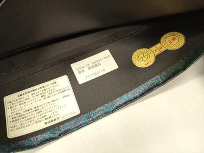 平和屋着物▼西陣　橋本テル織物謹製　六通柄袋帯　流水文　金銀糸　証紙付き　正絹　逸品　未使用　DABJ7601fe