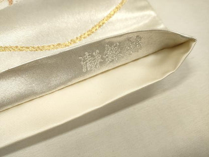 平和屋着物●西陣　長嶋成織物　ながしま帯　六通柄袋帯　唐織　桃山の響　瀞銀錦　正絹　逸品　DABJ7754fe