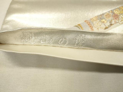 平和屋着物●西陣　長嶋成織物　ながしま帯　六通柄袋帯　唐織　桃山の響　瀞銀錦　正絹　逸品　DABJ7754fe