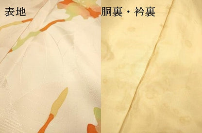 平和屋着物▼上質な小紋　枝花　暈し染　正絹　逸品　DABJ7774fe