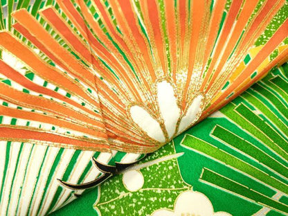 平和屋着物▼訪問着　駒刺繍　松竹梅　暈し染　金彩　正絹　逸品　DABJ7782fe