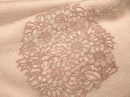 平和屋着物▼中国三大刺繍　相良刺繍　総刺繍　訪問着　花鳥丸文　正絹　逸品　DABJ7802fe